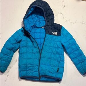 The North Face Kids Blue and Navy Puffer Jacket
